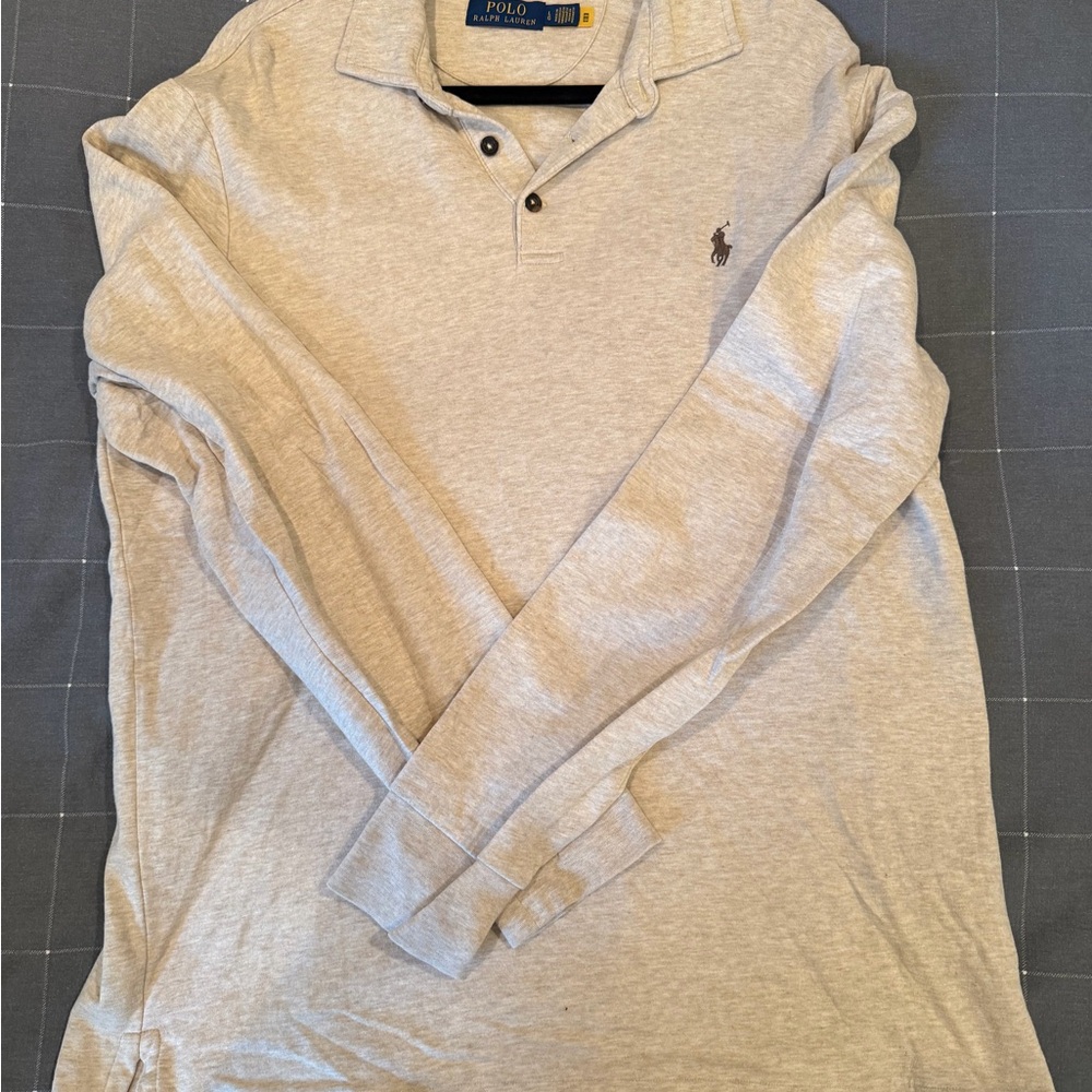 Polo by Ralph Lauren Men's Light Gray Polo Shirt